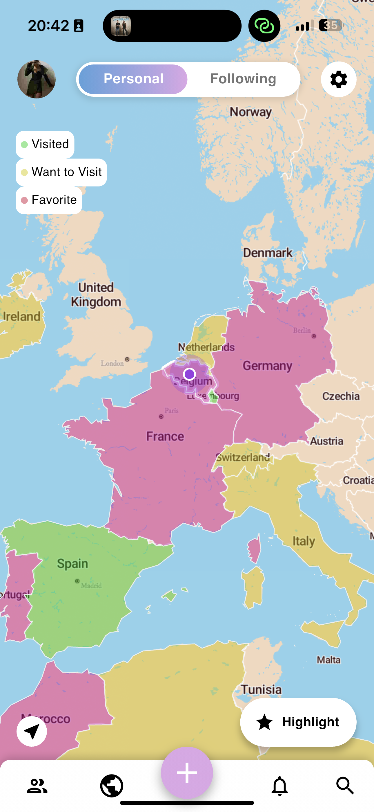 Personalized World Map